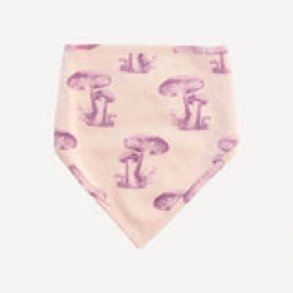 Kate Quinn bandana bib | mauve mushroom | organic cotton interlock, mauve, NWT
